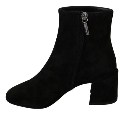 Dolce &amp; Gabbana L'Amore E'Bellezza Stiefel aus schwarzem Wildleder