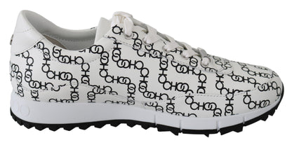 Jimmy Choo Elegante monochrome Leder-Sneaker