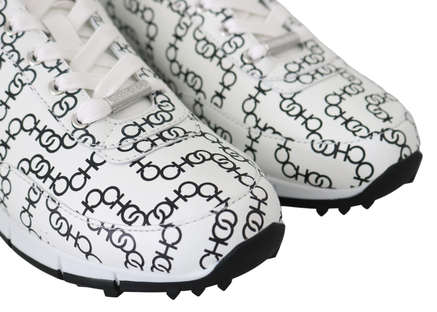 Jimmy Choo Elegante monochrome Leder-Sneaker