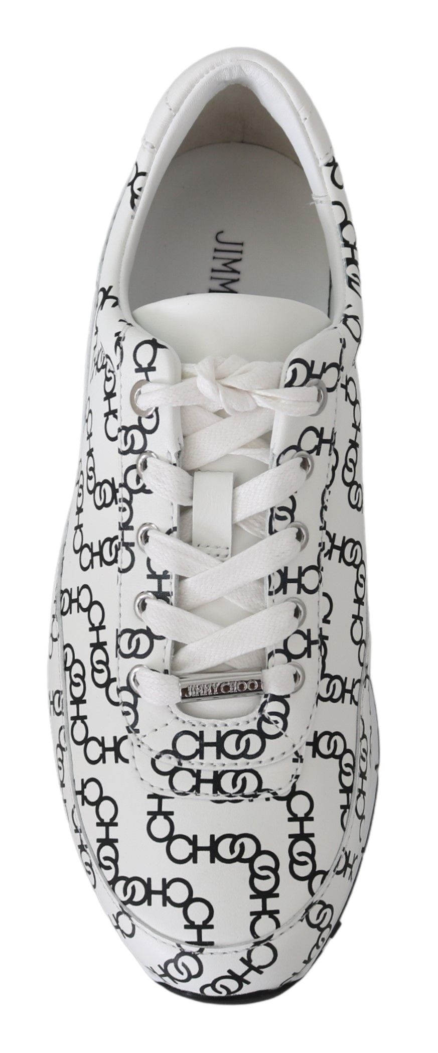 Jimmy Choo Elegante monochrome Leder-Sneaker