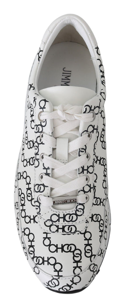 Jimmy Choo Elegante monochrome Leder-Sneaker