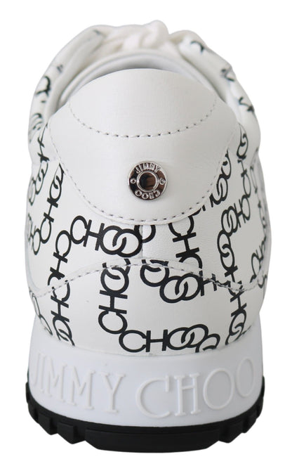 Jimmy Choo Elegante monochrome Leder-Sneaker