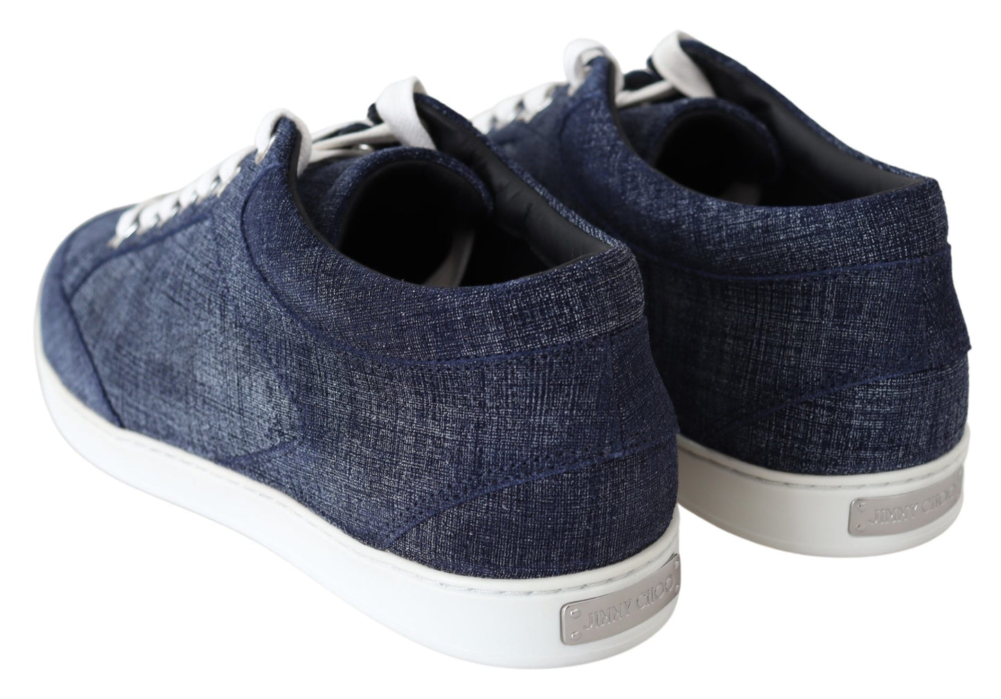 Jimmy Choo Schicke Slip-On-Sneaker aus blauem Denim-Wildleder