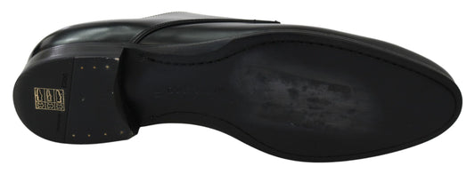 Dolce &amp; Gabbana – Derby Napoli – Formelle Schuhe aus schwarzem Leder
