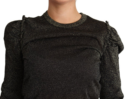 Dolce &amp; Gabbana Schwarz Gold Kurzer Damen Pullover