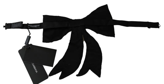 Dolce & Gabbana Silberfarbene Fliege aus 100 % Seide mit Kristallverzierung für Damen