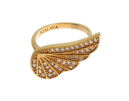 Nialaya Damen-Ring, transparent, Zirkonia, 925er-Silber, authentisch