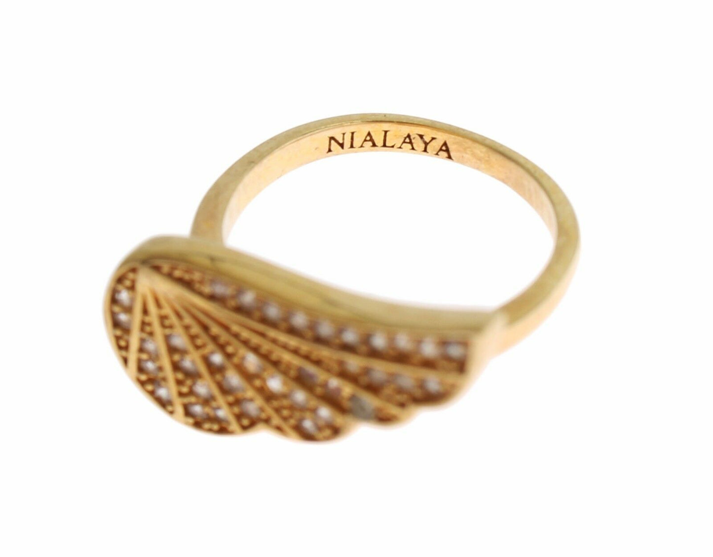 Nialaya Damen-Ring, transparent, Zirkonia, 925er-Silber, authentisch