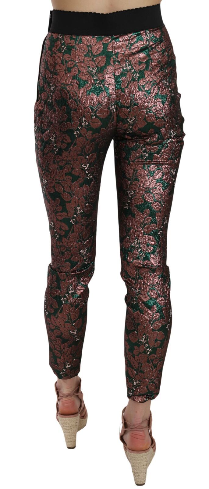 Dolce &amp; Gabbana – Mehrfarbige, schillernde Jacquard-Hose aus Brokat