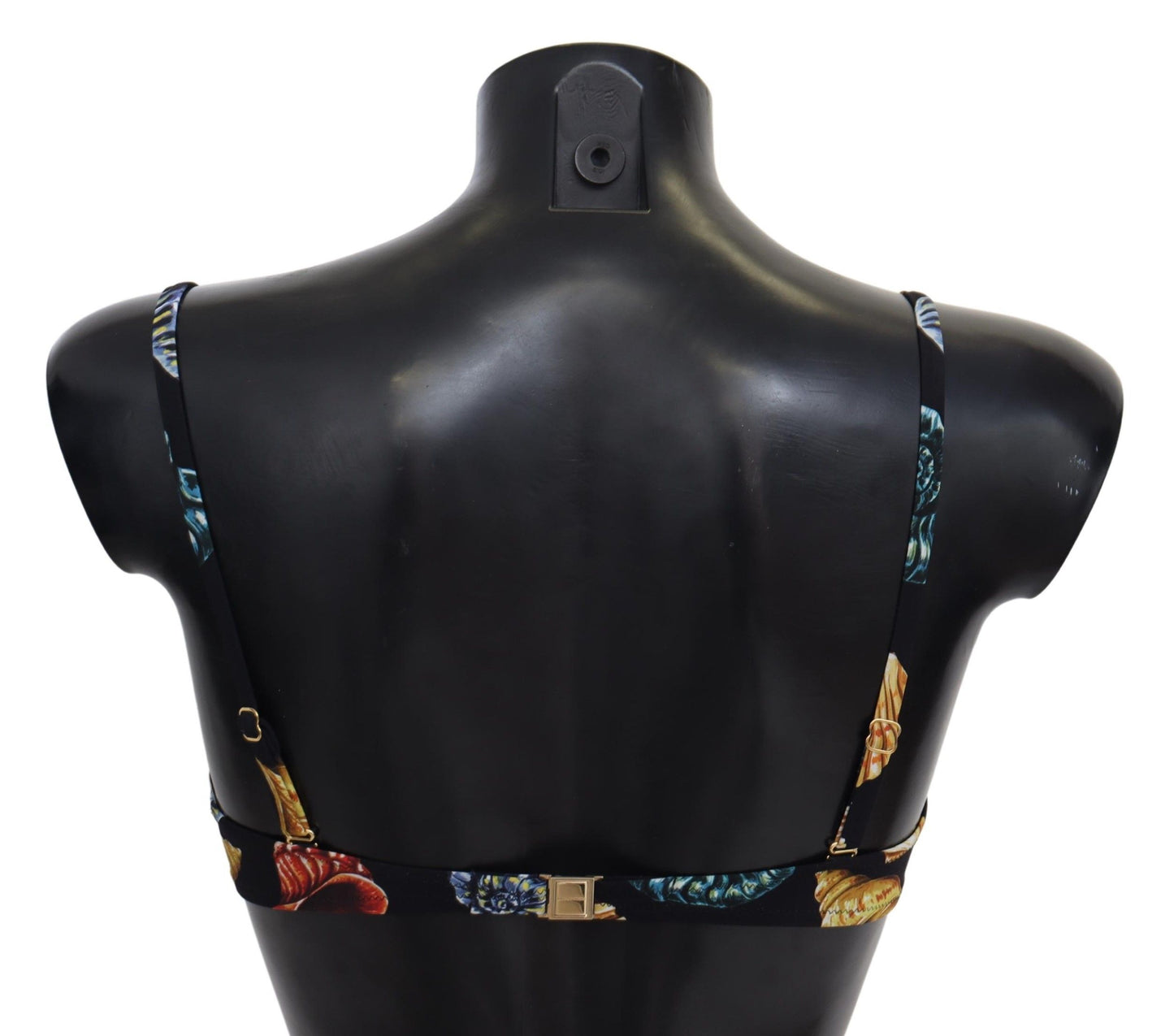 Dolce &amp; Gabbana – Schwarze Bikinioberteile mit Muschel-Print für Damen