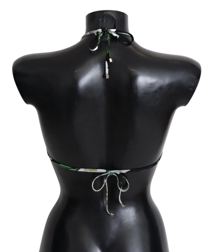 Dolce &amp; Gabbana – Neckholder-Bikinioberteil mit mehrfarbigem Blumendruck