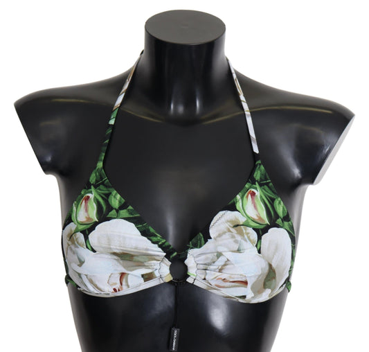 Dolce &amp; Gabbana – Neckholder-Bikinioberteil mit mehrfarbigem Blumendruck