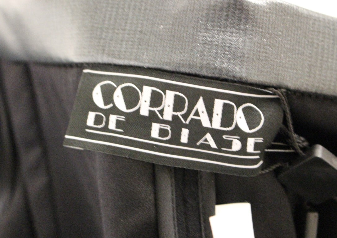 Corrado De Biase Rock aus Baumwolle und Wolle mit schwarzen Metallknöpfen