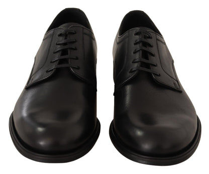 Dolce &amp; Gabbana – Formelle Derby-Schuhe aus schwarzem Leder für Herren