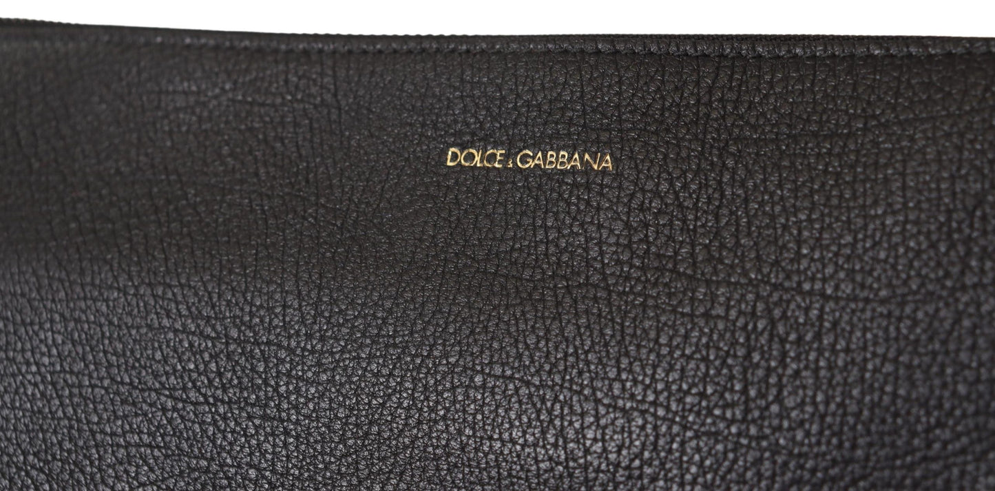 Dolce &amp; Gabbana – Schultertasche Alta Sartoria aus exotischem Leder in Schwarz