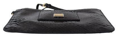 Dolce &amp; Gabbana Schwarzes Leder-Geldbörse mit Armbandspiegel Agnese Wallet