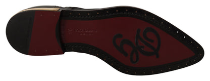 Dolce &amp; Gabbana – Broques aus transparentem Leder in Schwarz