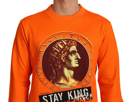 Dolce &amp; Gabbana Orange King Caesar Baumwollpullover