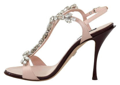 Dolce &amp; Gabbana – Keira – Sandalen mit rosa Kristallabsatz