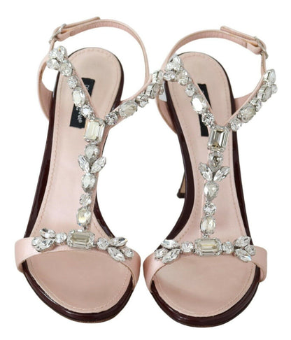 Dolce &amp; Gabbana – Keira – Sandalen mit rosa Kristallabsatz