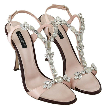 Dolce &amp; Gabbana – Keira – Sandalen mit rosa Kristallabsatz