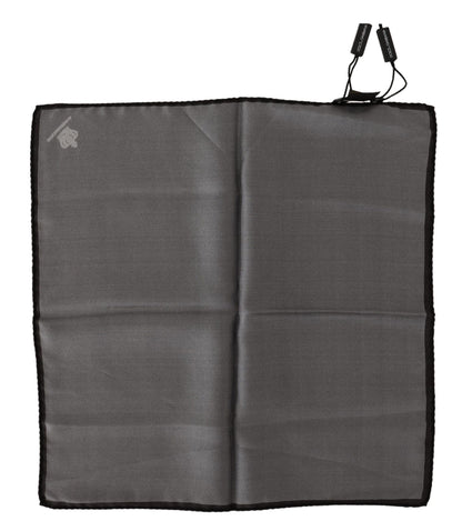 Dolce &amp; Gabbana – Graues quadratisches Taschentuch aus 100 % Seide