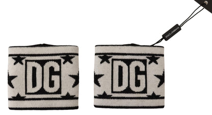 Dolce &amp; Gabbana – Armband aus weißer und schwarzer Wolle mit Logo #DGMILLENNIALS