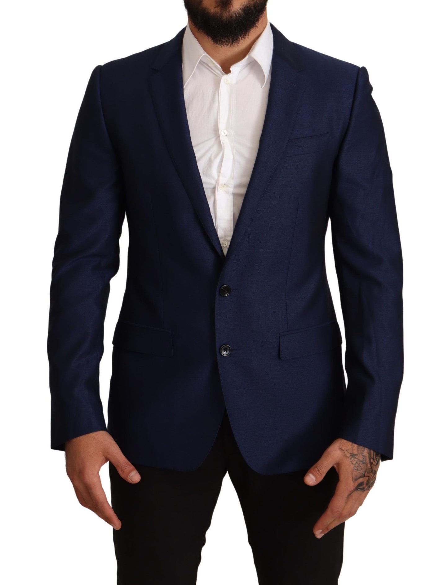 Dolce &amp; Gabbana Marineblaue Slim Fit-Jacke MARTINI Blazer