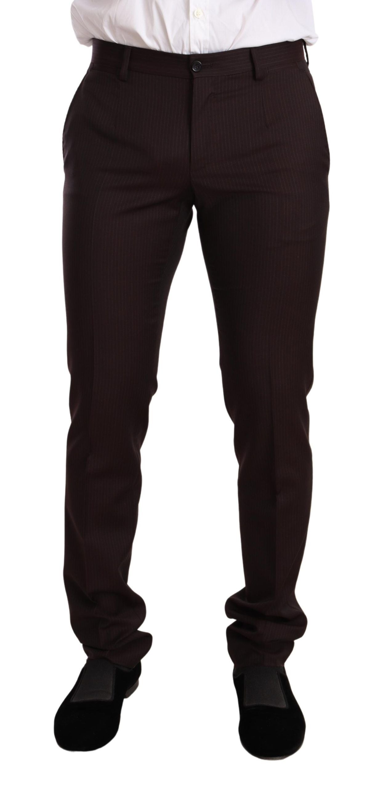 Dolce &amp; Gabbana Bordeauxfarbener MARTINI Slim Fit-Anzug aus Wolle