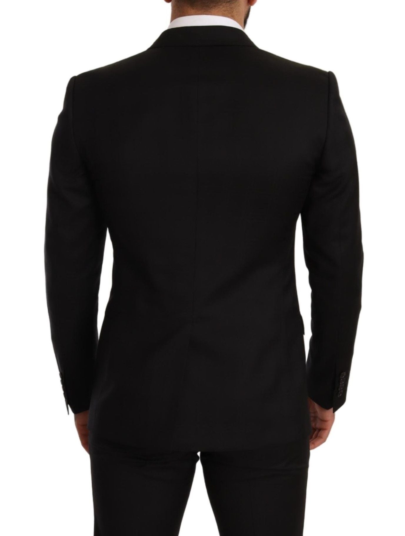 Dolce &amp; Gabbana – Schwarz karierter MARTINI SLIM FIT-Zweiteiler
