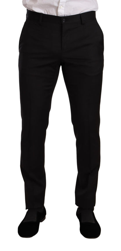 Dolce &amp; Gabbana – Schwarz karierter MARTINI SLIM FIT-Zweiteiler