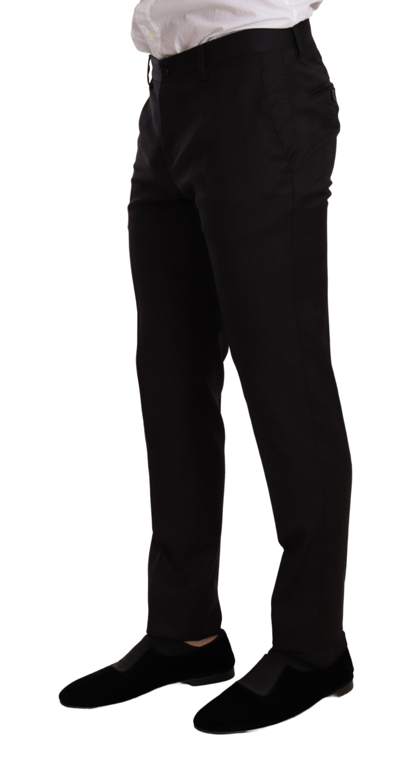 Dolce &amp; Gabbana – Schwarz karierter MARTINI SLIM FIT-Zweiteiler