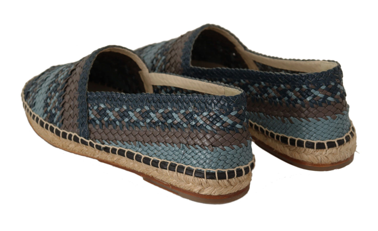 Dolce &amp; Gabbana – Buffalo-Espadrille-Schuhe in Blau und Grau