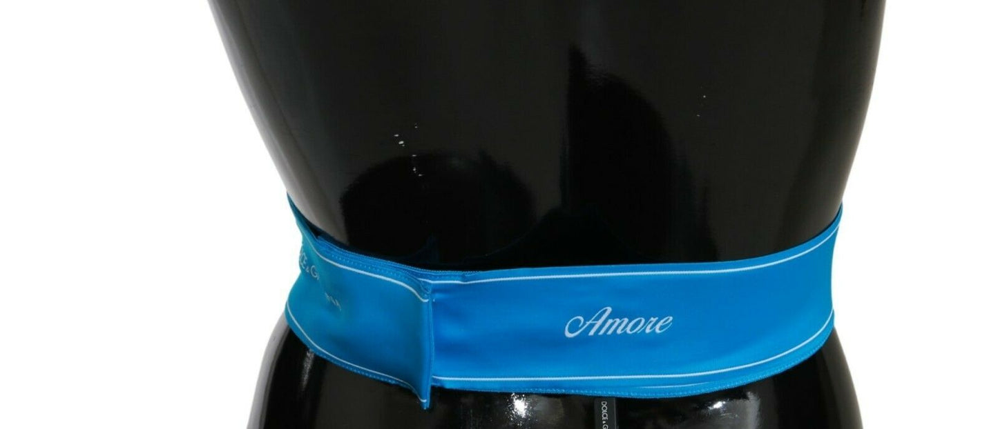 Dolce &amp; Gabbana, blauer Taillengürtel mit breiter Schleife
