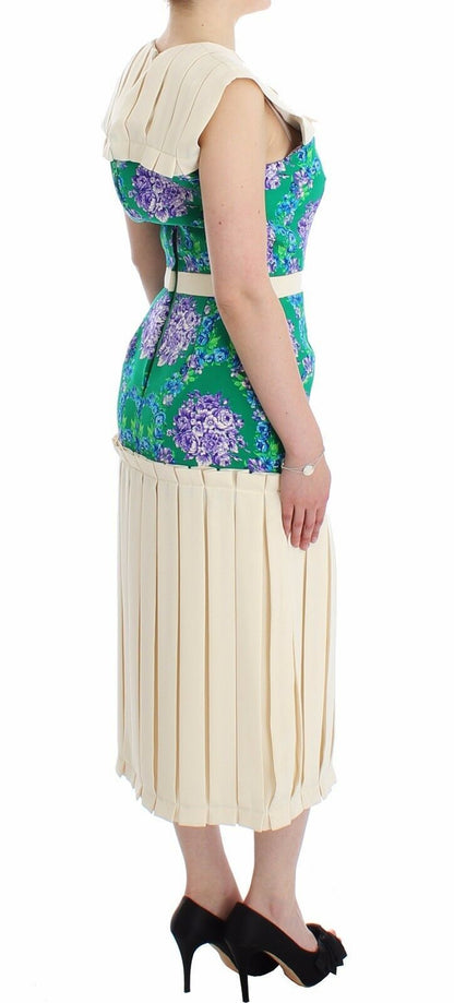 Caterina Gatta – Mehrfarbiges Kleid mit Blumenmuster und ärmellosem Kleid