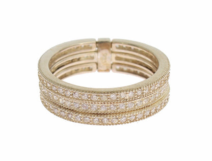 Nialaya Silver Damen-Ring aus 925er Sterlingsilber mit klarem Zirkonia