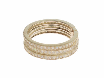 Nialaya Silver Damen-Ring aus 925er Sterlingsilber mit klarem Zirkonia