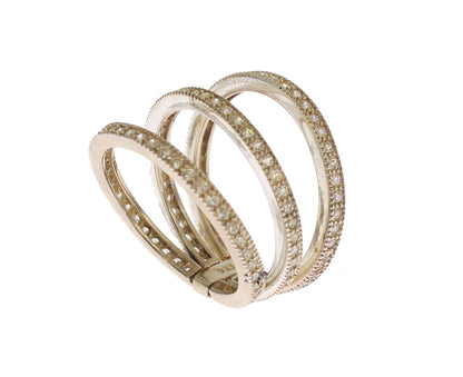 Nialaya Silver Damen-Ring aus 925er Sterlingsilber mit klarem Zirkonia