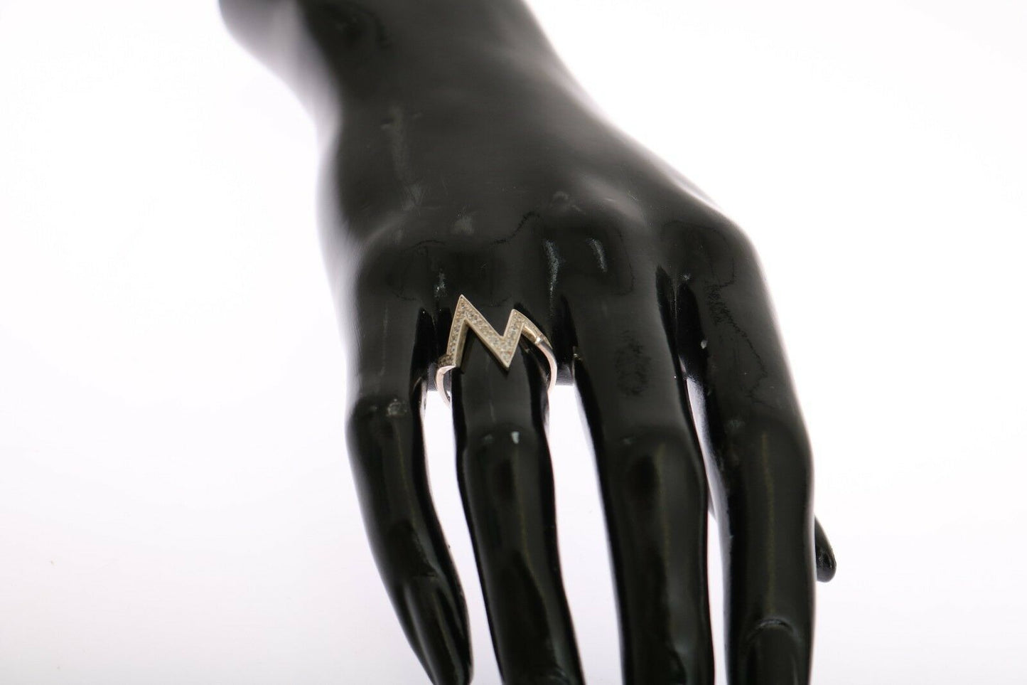 Nialaya Silberner authentischer transparenter Damenring