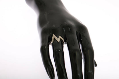 Nialaya Silberner authentischer transparenter Damenring