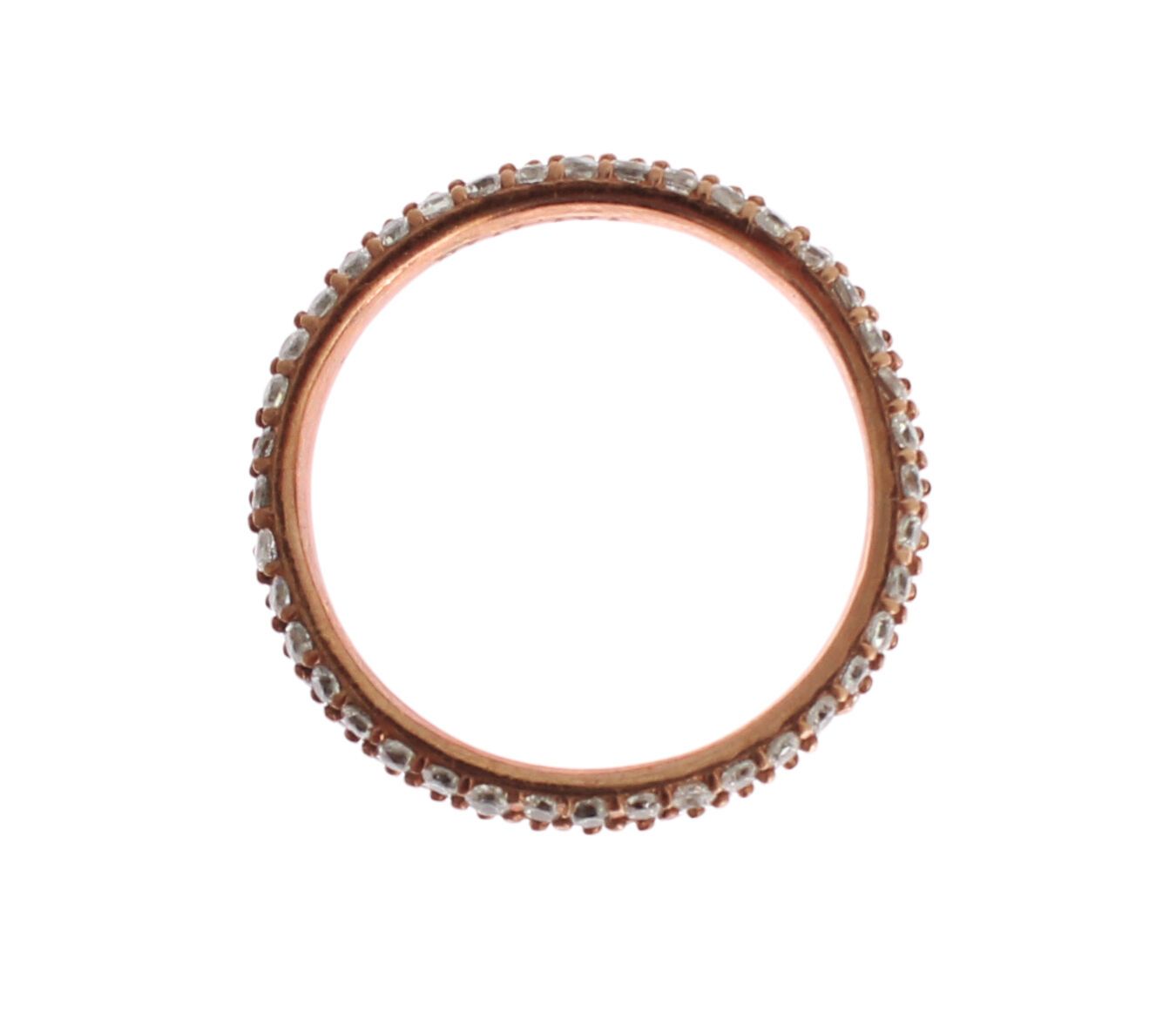 Nialaya Ring aus Roségold und 925er Silber mit klaren Zirkoniasteinen