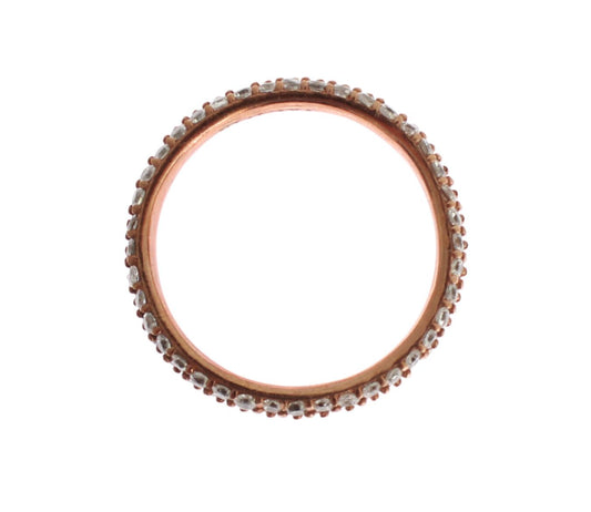 Nialaya Ring aus Roségold und 925er Silber mit klaren Zirkoniasteinen