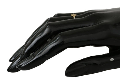 Nialaya Goldfeder Clear CZ 925 Silber Damen