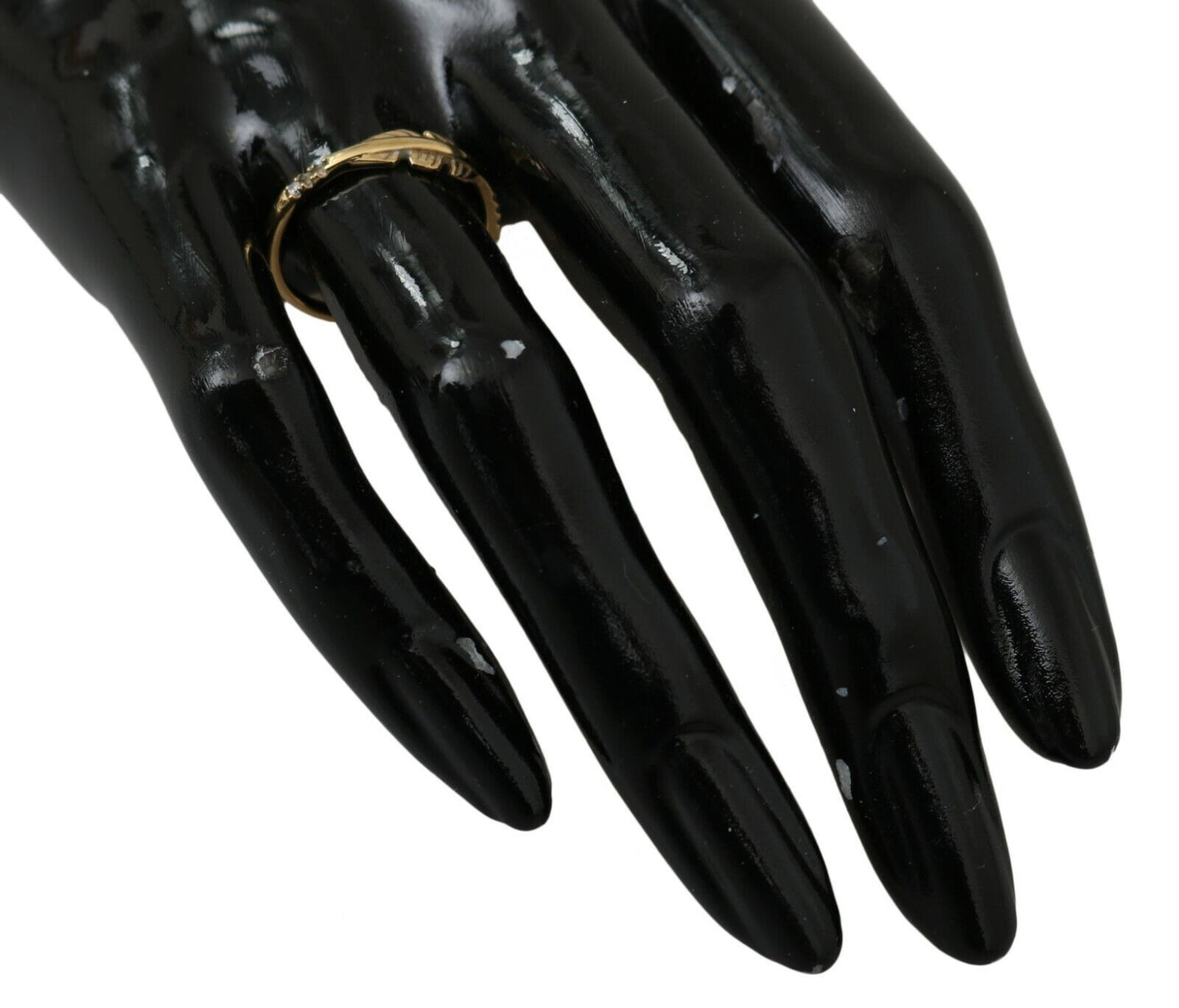 Nialaya Goldfeder Clear CZ 925 Silber Damen