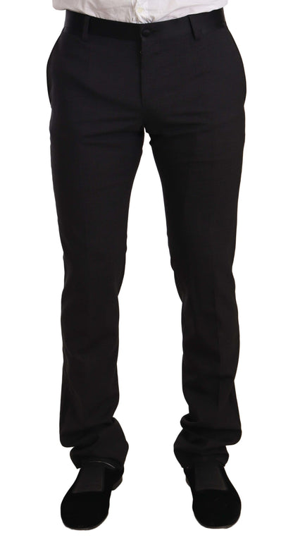 Dolce &amp; Gabbana – Slim Fit Smokinganzug aus blauer Samt-Baumwolle