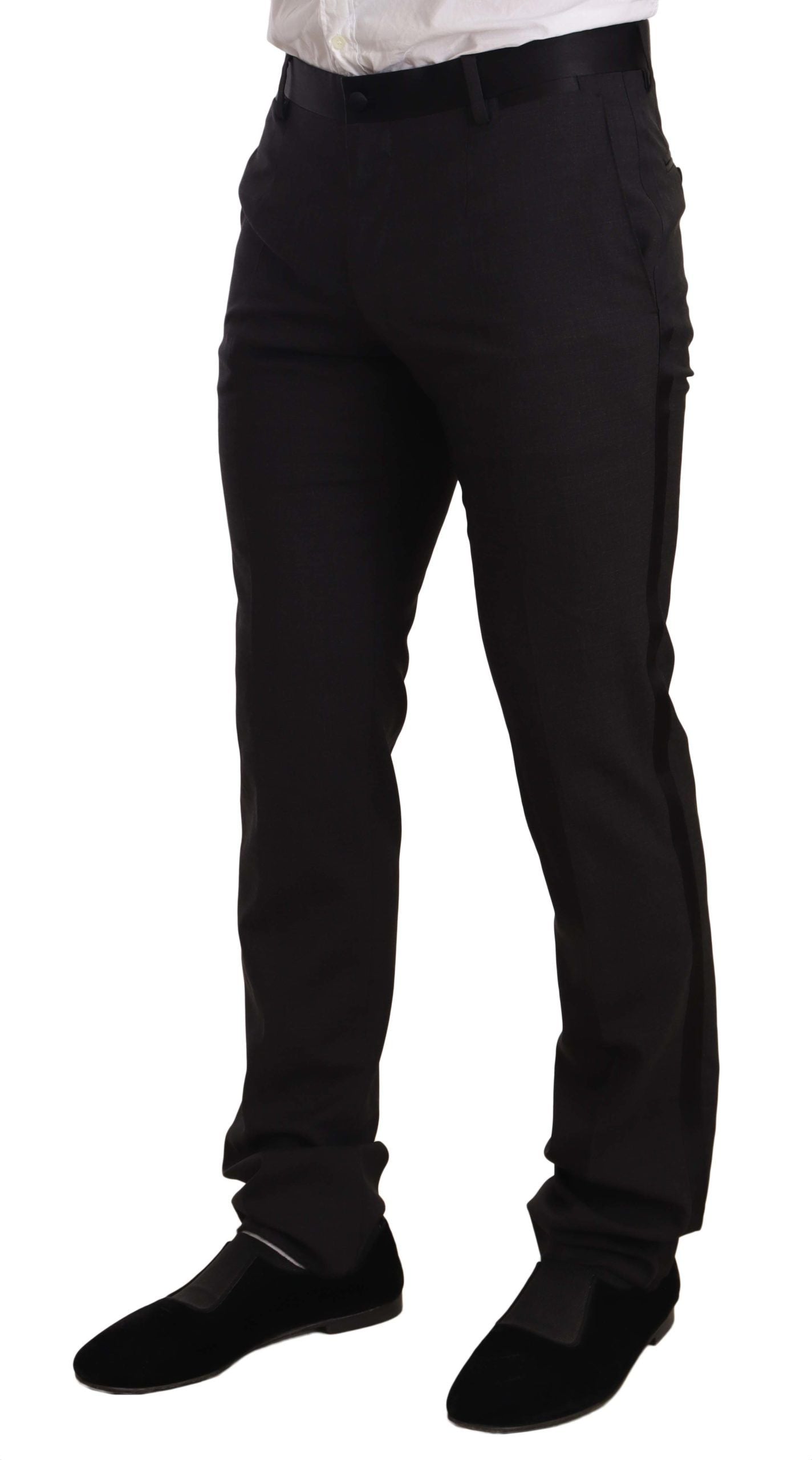 Dolce &amp; Gabbana – Slim Fit Smokinganzug aus blauer Samt-Baumwolle