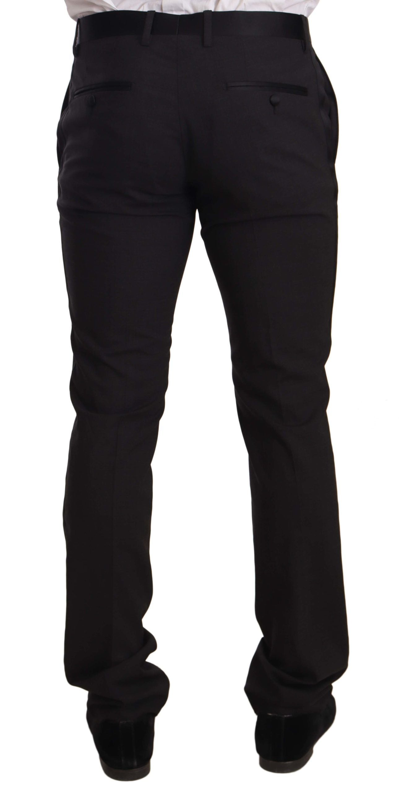 Dolce &amp; Gabbana – Slim Fit Smokinganzug aus blauer Samt-Baumwolle