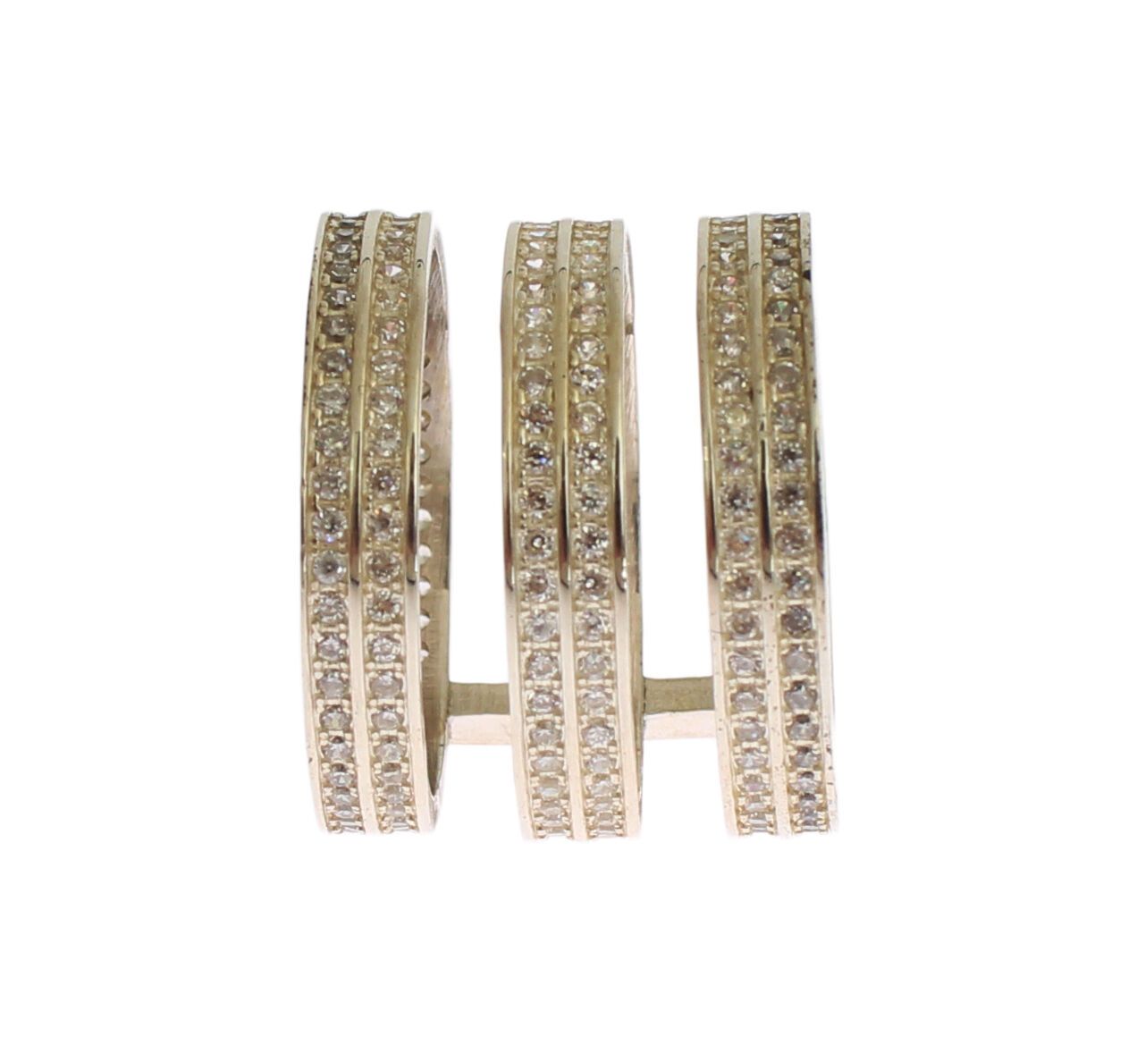 Nialaya Authentischer Damenring aus 925er Sterlingsilber mit klarem Zirkonia