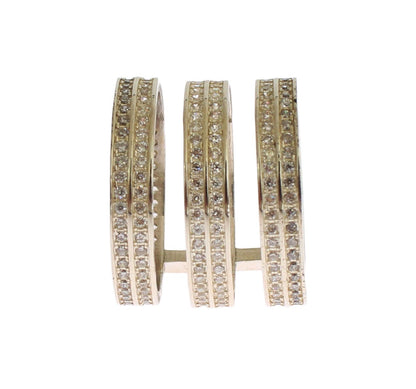 Nialaya Authentischer Damenring aus 925er Sterlingsilber mit klarem Zirkonia