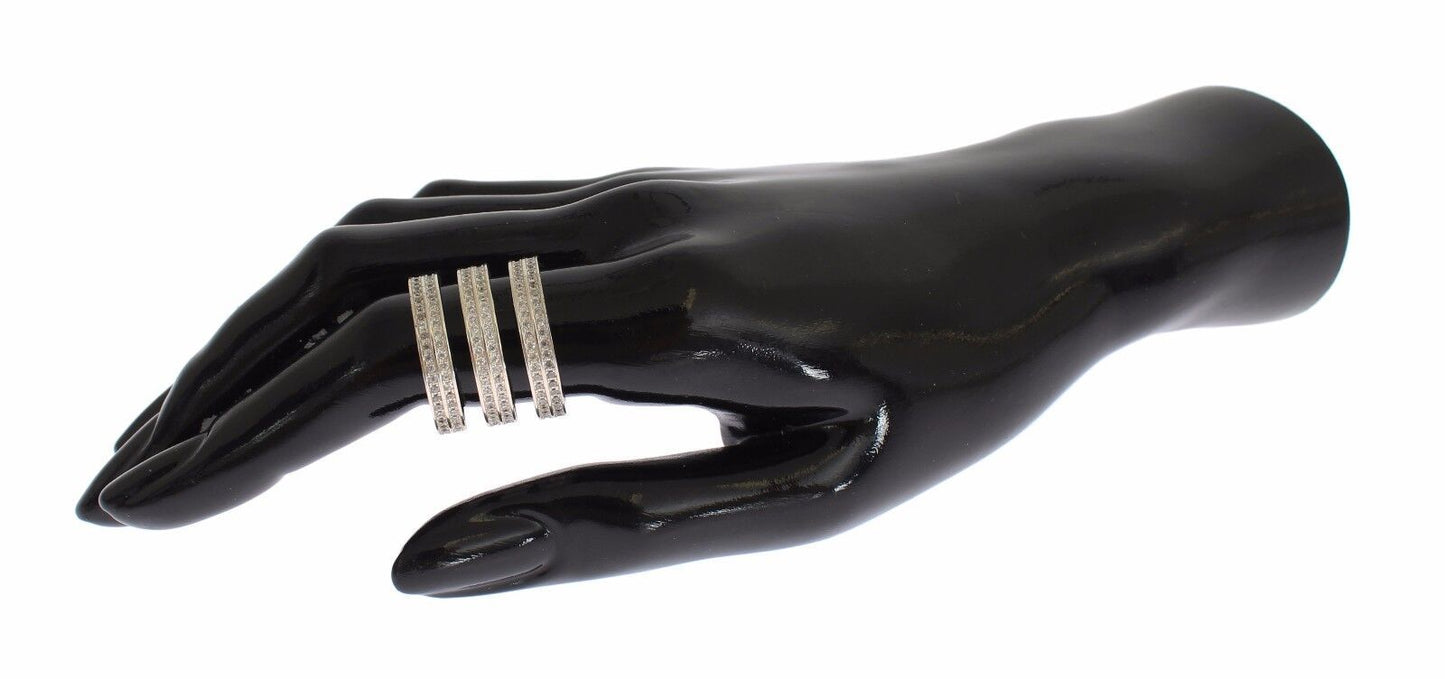 Nialaya Authentischer Damenring aus 925er Sterlingsilber mit klarem Zirkonia